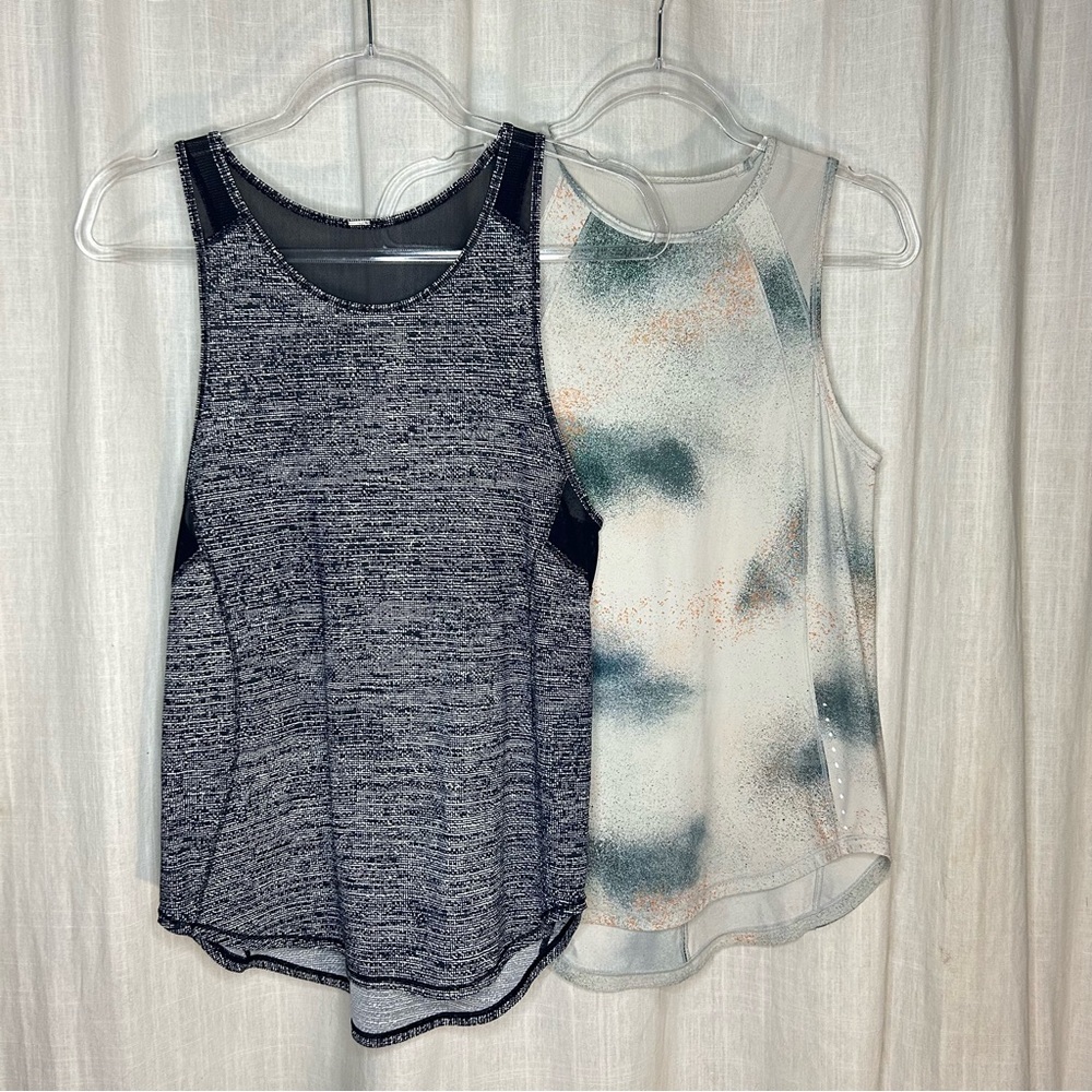 2 lululemon sculpt tanks size 8